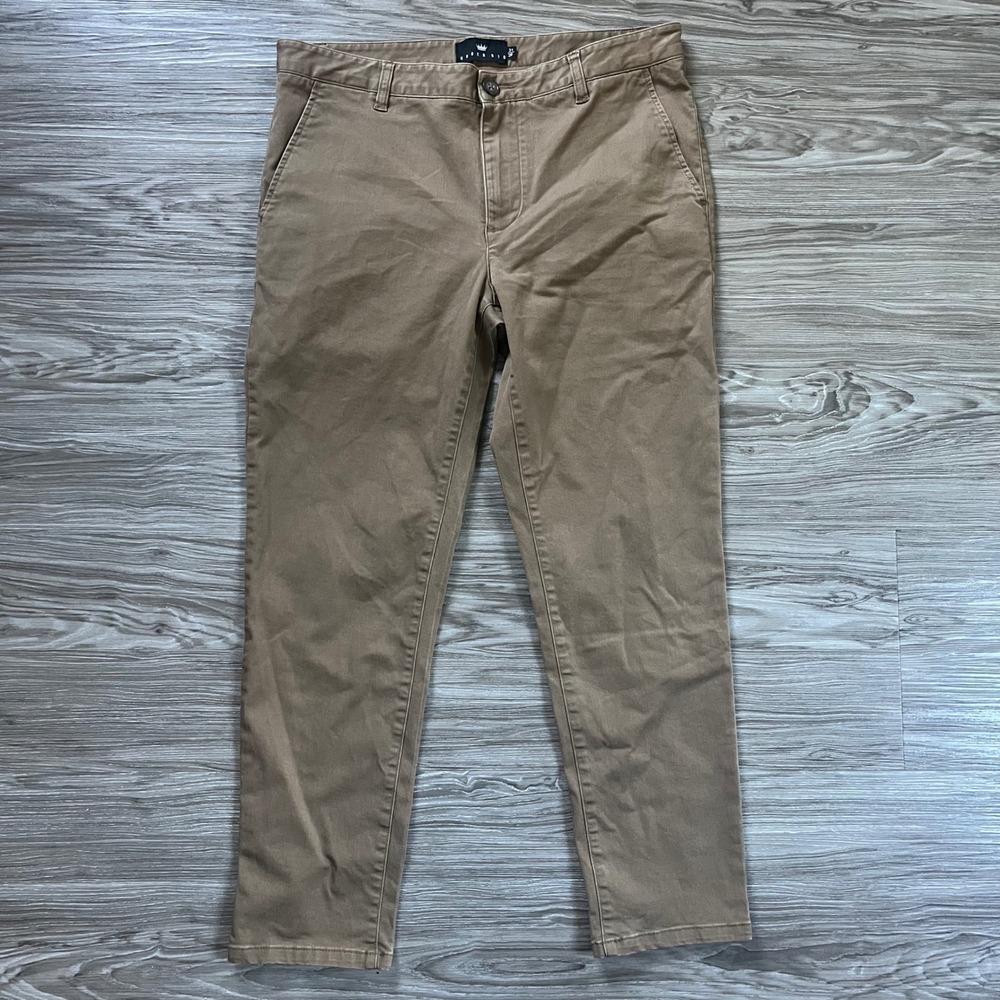Under 510 Tyson Slim Tapered Chino Pants Brown Khaki 31x26 Mens Stretch Casual